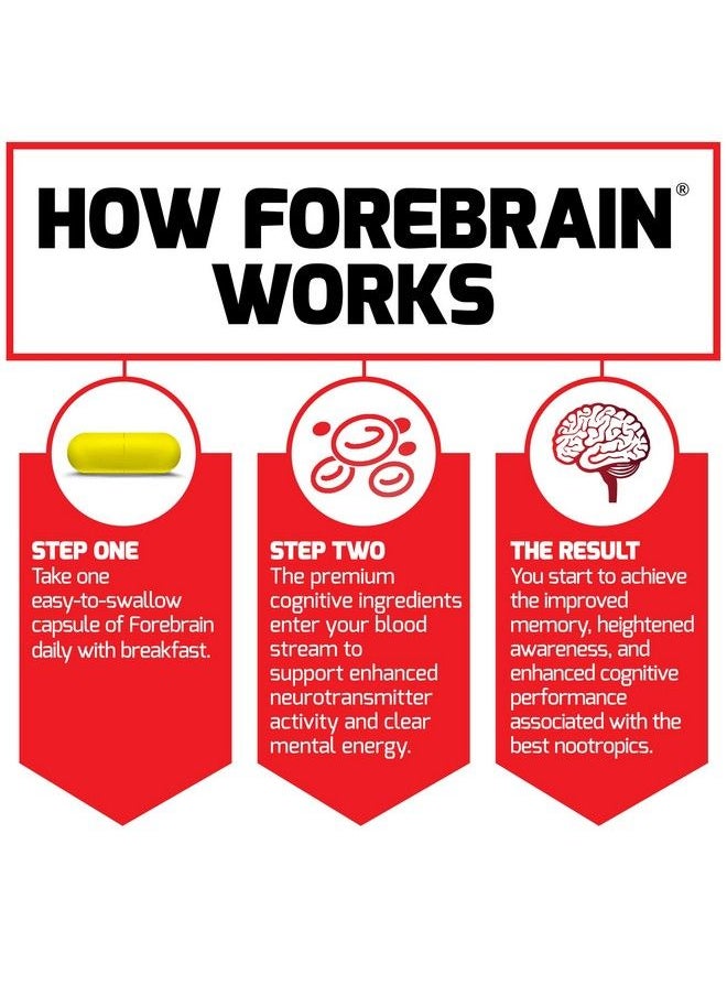 Force Factor - Forebrain Nootropic Brain Supplement To Improve Memory Boost Focus Increase Mental Energy And Support Brain Health With Caffeine Bacopa And Huperzine A Force Factor 30 Capsules - Image 1
