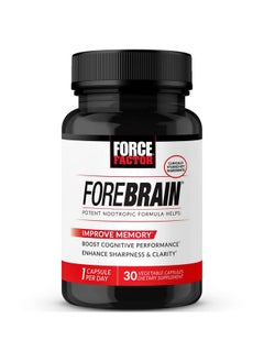 Forebrain Nootropic Brain Supplement To Improve Memory Boost Focus Increase Mental Energy And Support Brain Health With Caffeine Bacopa And Huperzine A Force Factor 30 Capsules