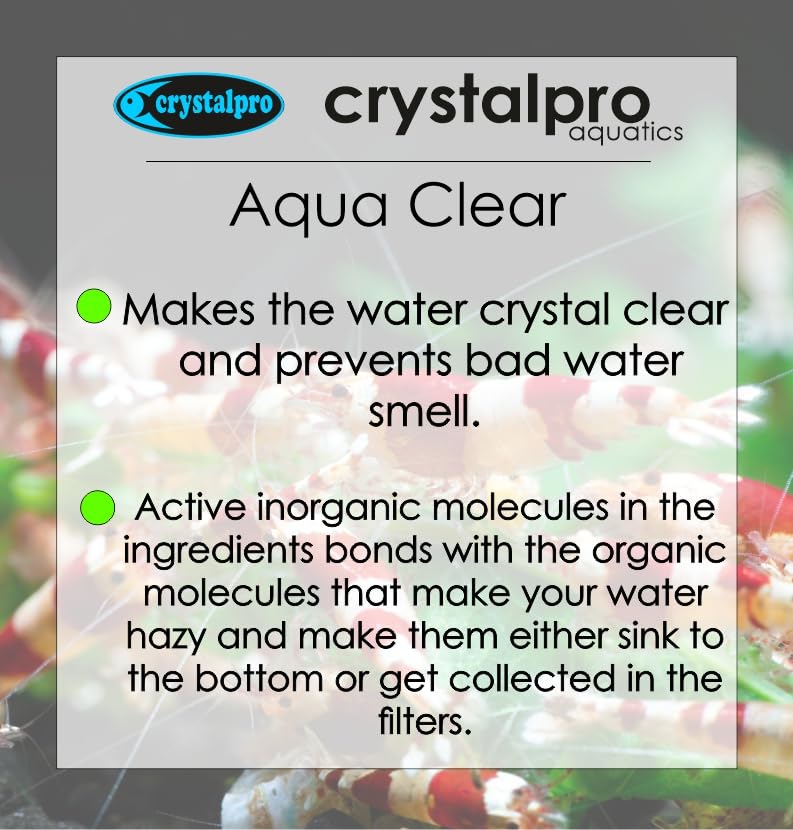 Crystalpro Water Clarifier 16.9 Oz - Aqua Clear Treats 2650 Gallons - Clear Cloudy Fish Tank Water - for Freshwater Aquariums and Fish Ponds -Fish Tank Cleaner- Use with Aquarium Filter - Image 4