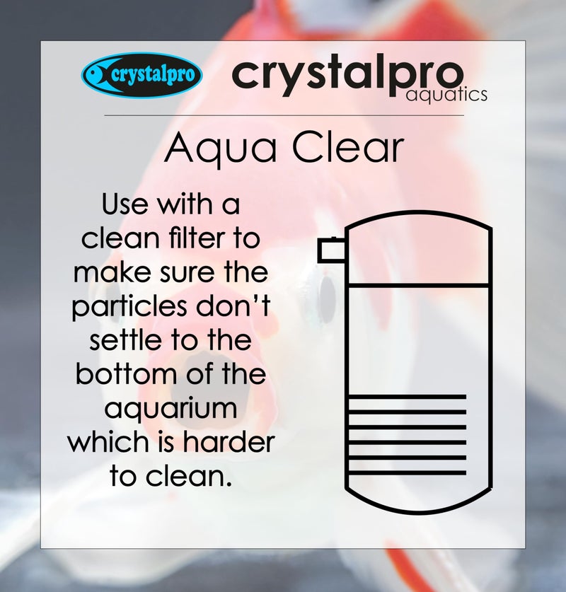 Crystalpro Water Clarifier 16.9 Oz - Aqua Clear Treats 2650 Gallons - Clear Cloudy Fish Tank Water - for Freshwater Aquariums and Fish Ponds -Fish Tank Cleaner- Use with Aquarium Filter - Image 3