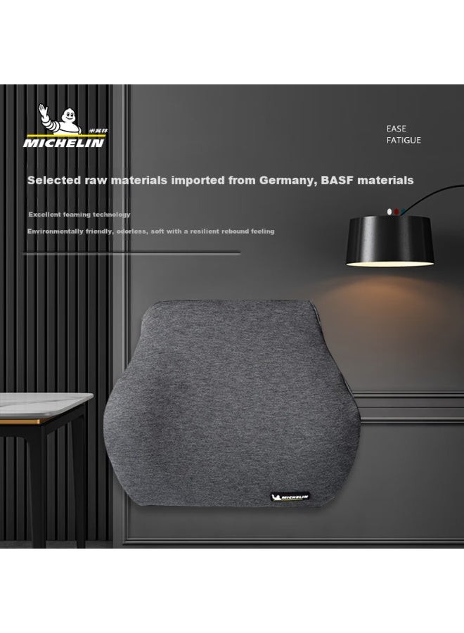 Michelin Car Headrest Lumbar Support Neck Pillow Memory Foam Office Car Pillow Car Accessories Deep Gray - Image 2