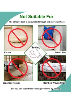 Y&D Couch Cushion Non Slip Pads to Keep Cushions from Sliding Hook and Loop Tape with Adhesive for Smooth Surfaces 2m Long 11cm Wide  - Image 4