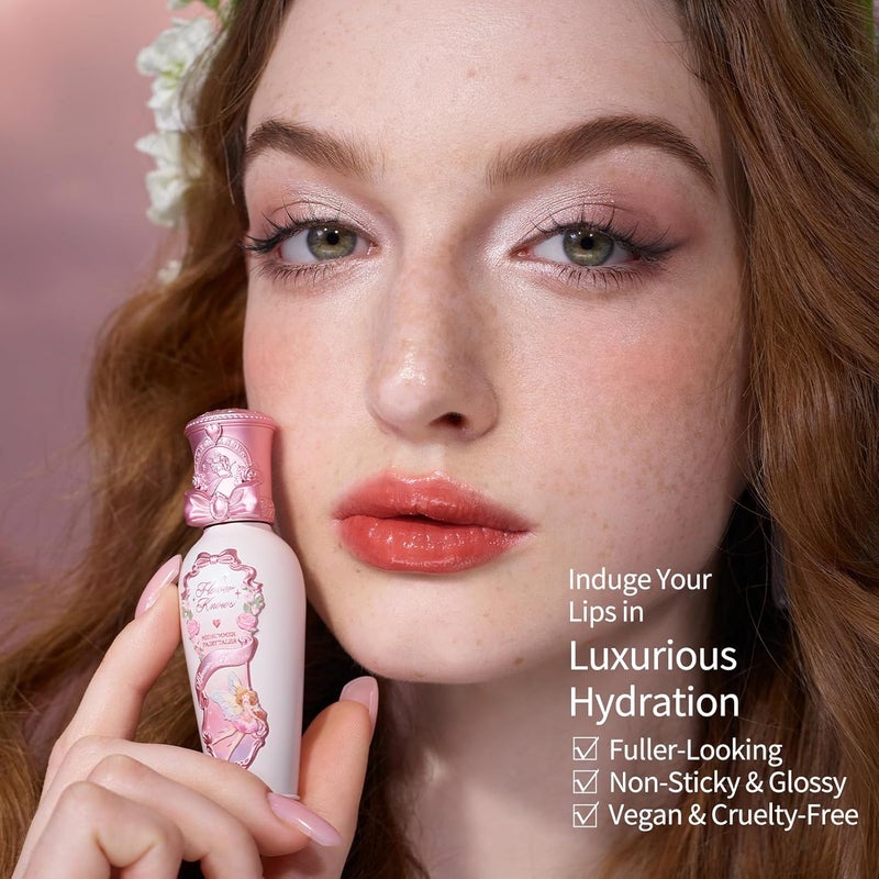 Flower Knows Midsummer Fairytales Lip Gloss-Glowy Moisturizing Coating Lip Lacquer-Hydrating Tinted Lip Oil for Girls & Women-Vegan & Cruelty Free - 0.17Fl Oz (G01 Alice, 5 ml) - Image 5