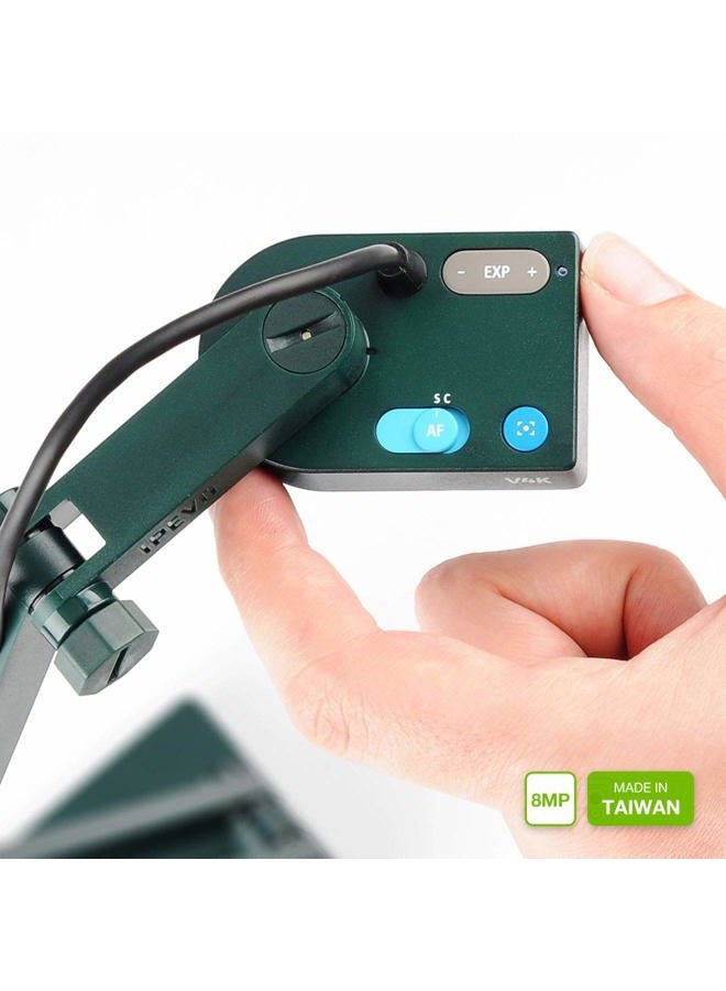 IPEVO V4K Ultra High Definition 8MP USB-Dokumentenkamera - Mac OS, Windows, Chromebook, Zoom, Microsoft Teams, OBS für Live-Demo, Webkonferenzen, Fernunterricht - Image 2