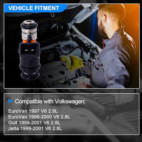 HiSport IWP022 6PCS Fuel Injectors 5 Holes Compatible with Volkswagen EuroVan 1997 1999 2000 V6 28L Compatible with Volkswagen Golf Jetta 19992001 V6 28L 021906031D - Image 3