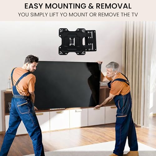 RISSACHI® Wall Mount TV Stand for 23–42 Inch LED LCD Monitor | Universal Heavy Duty Movable & Adjustable TV Wall Mount Bracket | Space-Saving Full Motion Swivel - Image 4