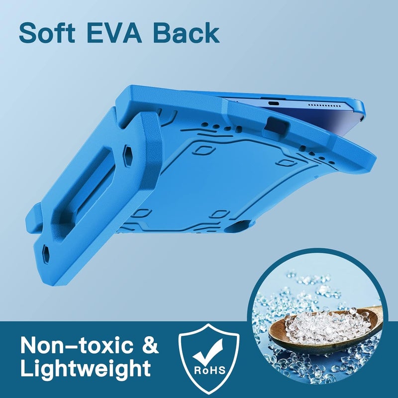 Jetech Kids Case For Ipad A16 11Th/10Th Generation 2025/2022 With Built-In Screen Protector, Shockproof Full-Body Handle Stand Tablet Protective Cover Blue - Image 4