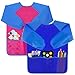 Bassion 2 Pack Kids Art Smock Toddlers Painting Aprons Colorful Waterproof Children Artist Smock with Long Sleeve 3 Roomy Pockets for Age 28 Years GiftsPink Blue - Image 3