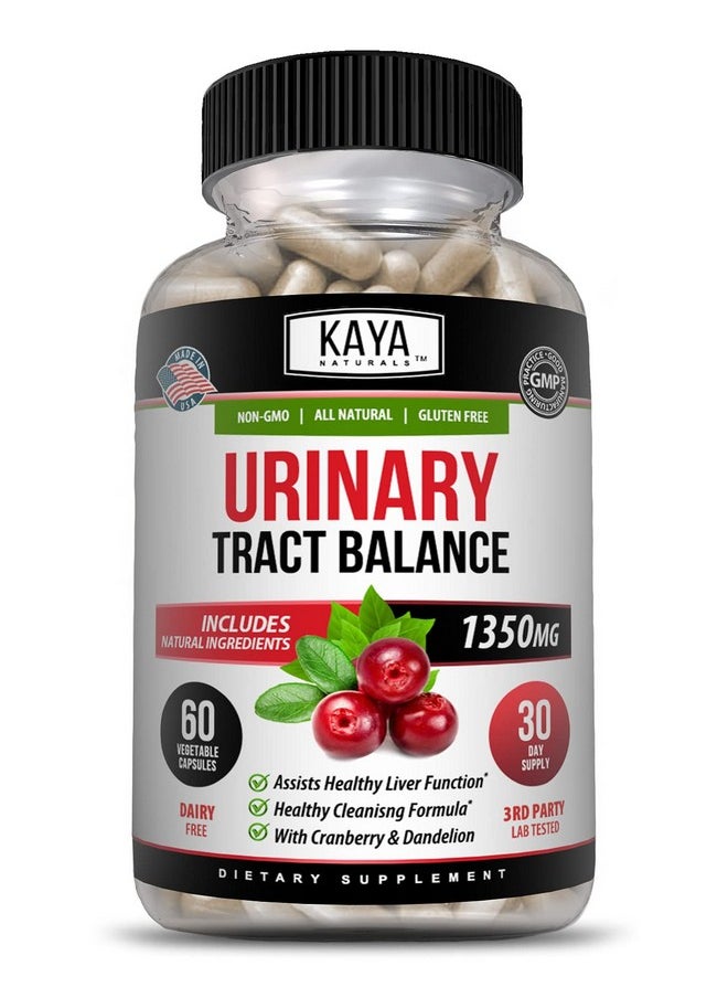 Kaya Naturals - Dmannose Urinary Tract Ut Cleanse & Bladder Health Made With Cranberry Hibiscus & Dandelion Root D Mannose Capsules Cranberry Supplement 60 Veggie Capsules - Image 1