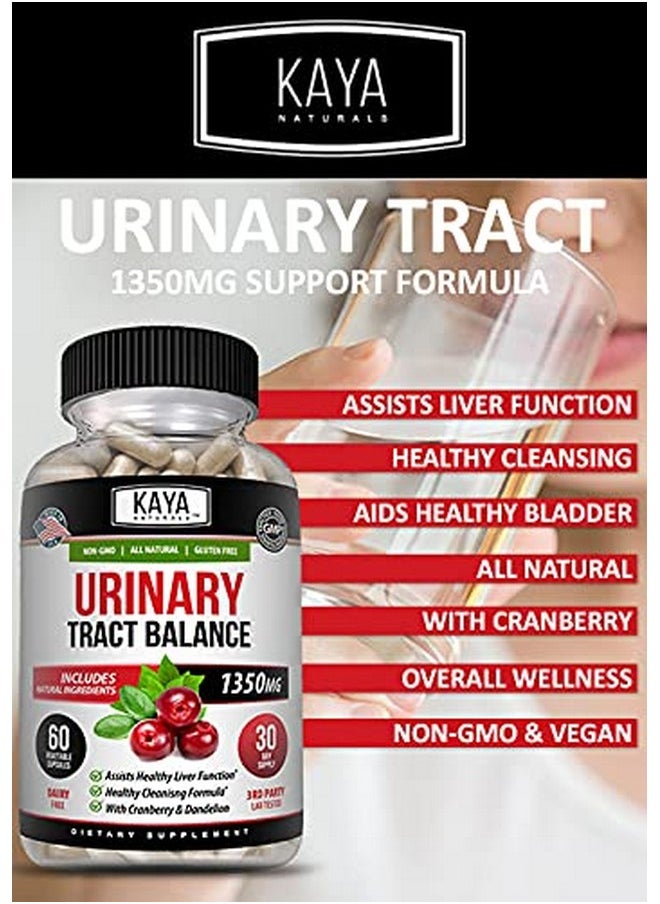 Kaya Naturals - Dmannose Urinary Tract Ut Cleanse & Bladder Health Made With Cranberry Hibiscus & Dandelion Root D Mannose Capsules Cranberry Supplement 60 Veggie Capsules - Image 1