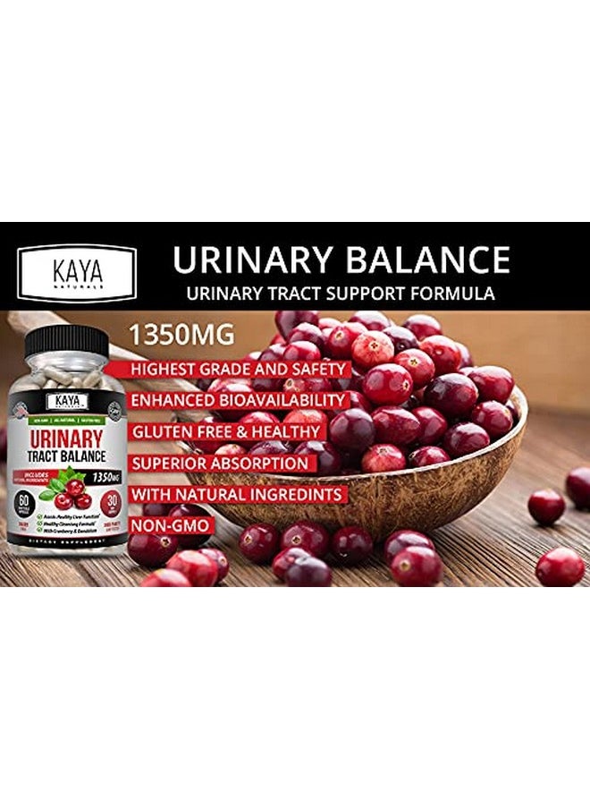 Kaya Naturals - Dmannose Urinary Tract Ut Cleanse & Bladder Health Made With Cranberry Hibiscus & Dandelion Root D Mannose Capsules Cranberry Supplement 60 Veggie Capsules - Image 1