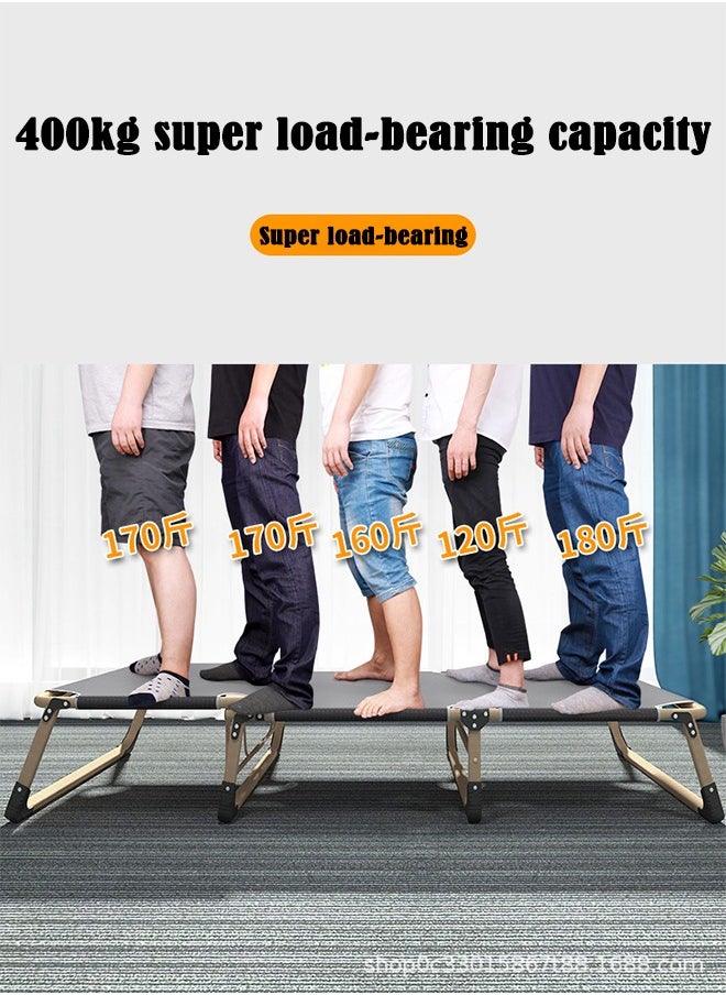 Generic - Adjustable Folding Bed, Comfortable Camping Folding Bed Single, Folding Bed Recliner, Portable Foldable Bed for Camp Office Travelling, Room, Home Naps, Lunch Break - Image 1