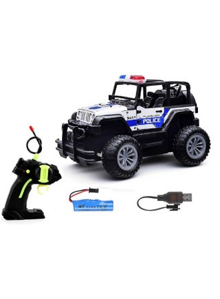 IndusBay® Offroad Rechargeable Remote Control All Terrain Off-Road Metal Diecast Police Car SUV 4CH High Speed Big Wheel Rock Crawler Toy Car with Working Headlight, White - pzsku/Z35385A67F5B6346EE44DZ/45/1743077201/e1e18dca-6483-4ca7-bb6c-acaedbd9c832