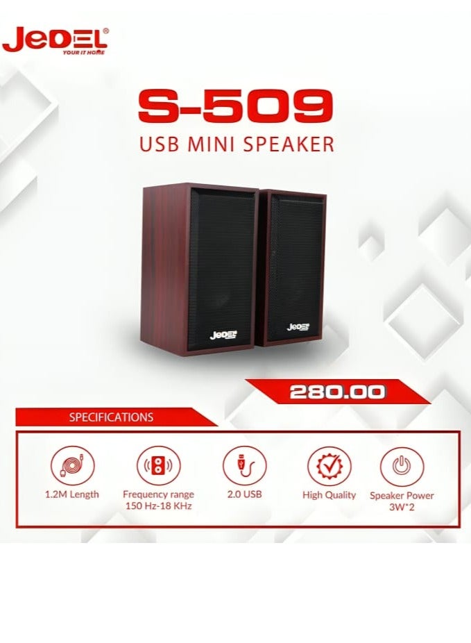 Jedel S-509 Portable Desktop Multimedia Speaker - Image 1