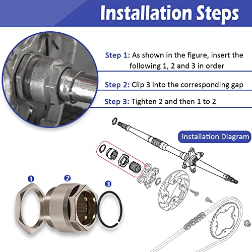 USSKYBOY Rear Axle Jam Sleeve Nut Clip for Honda TRX300EX TRX400EX TRX250X TRX300X TRX400X TRX450R TRX450ER ATC250R ATC350X Sportrax - Image 2