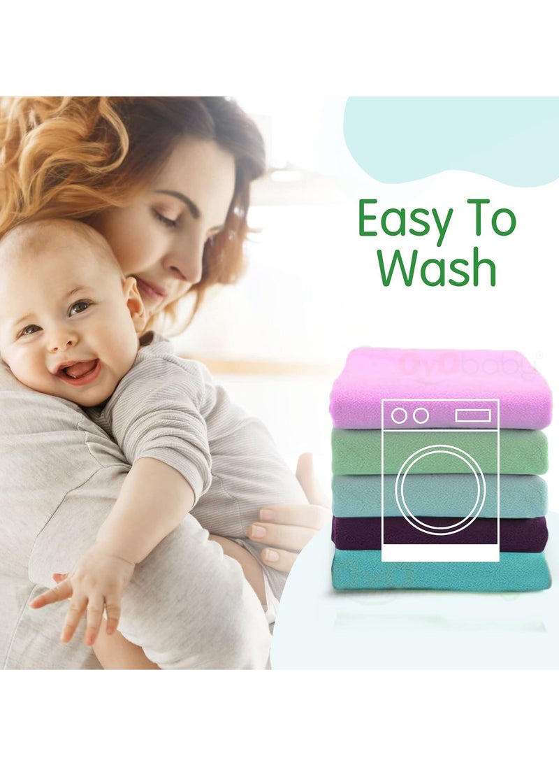 OYO BABY Toddler Bed Sheet with Water Resistant and Easily Washable Dry Sheet, Extra Absorbent Washable Dry Sheet | Soft and Fleece Baby Bed Sheet for Toddler Kids, Large Size 140 X 100cm, Light Green - Image 3
