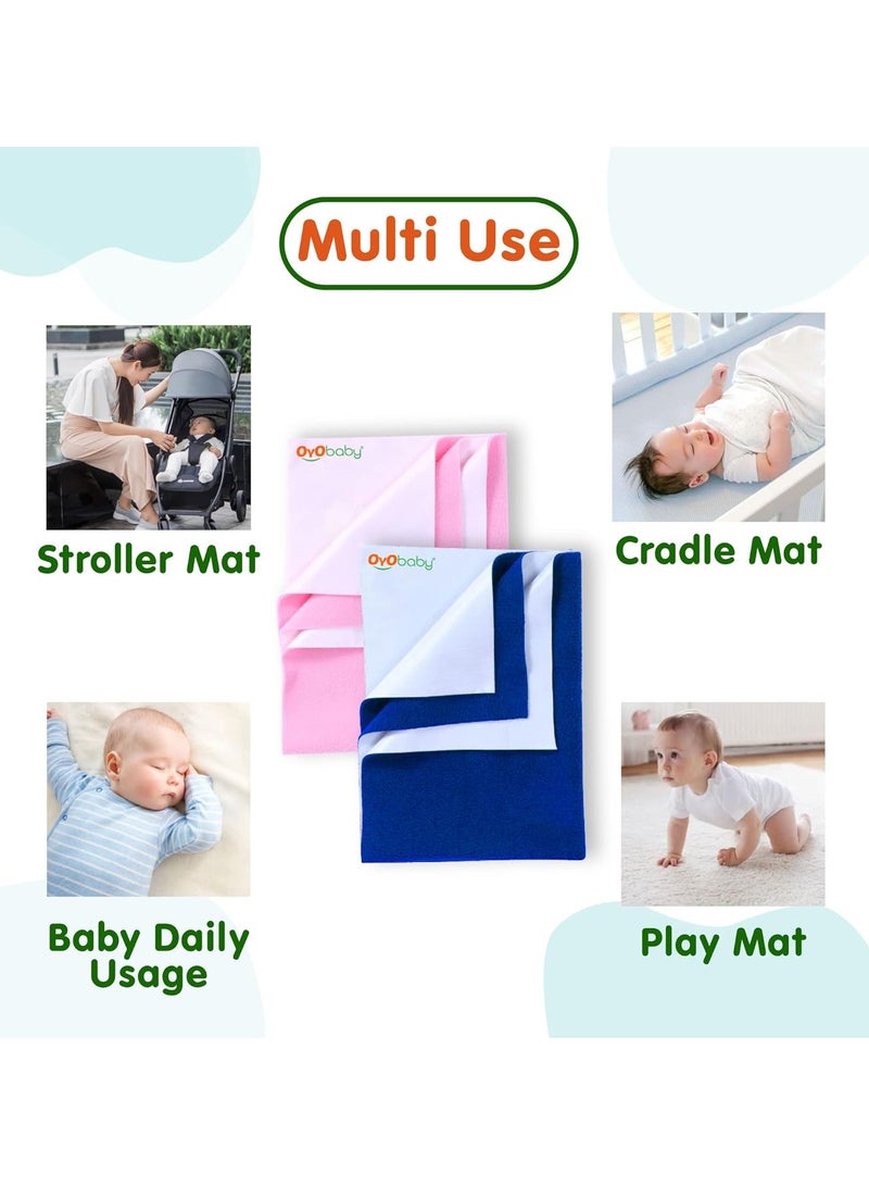 OYO BABY Toddler Bed Sheet with Water Resistant and Easily Washable Dry Sheet, Extra Absorbent Washable Dry Sheet | Soft and Fleece Baby Bed Sheet for Toddler Kids, Large Size 140 X 100cm, Light Green - Image 5