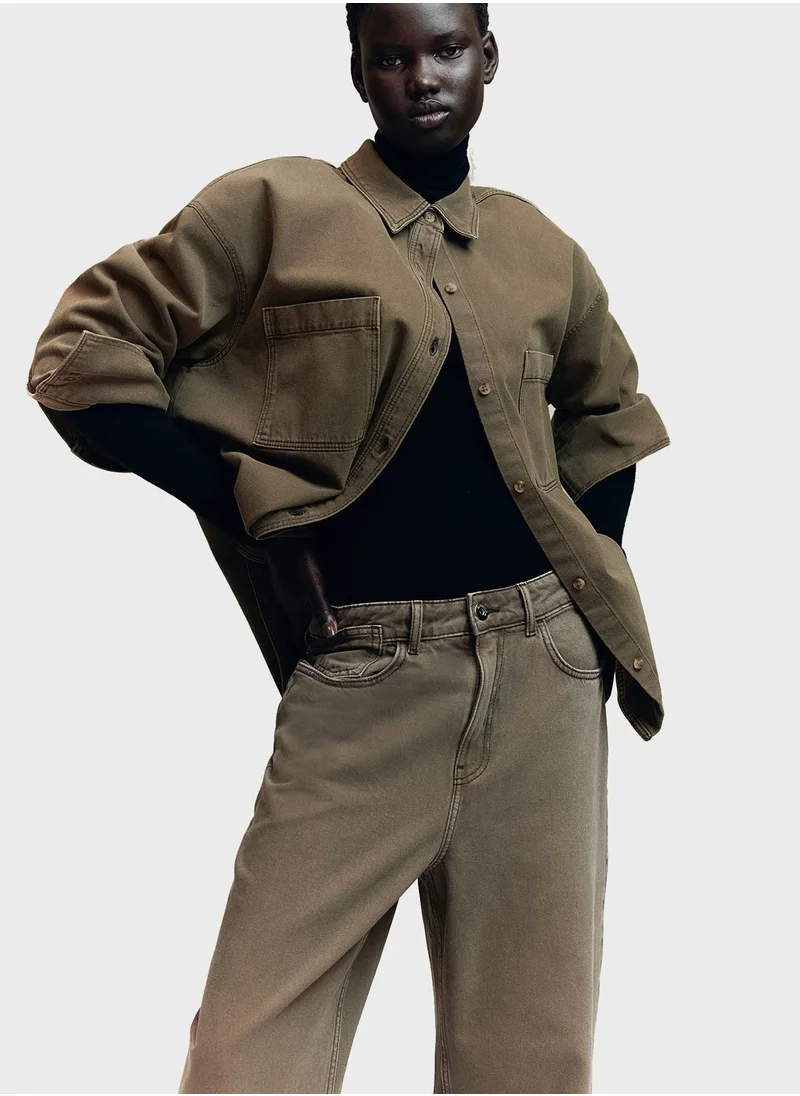 اتش اند ام Oversized Denim Shirt