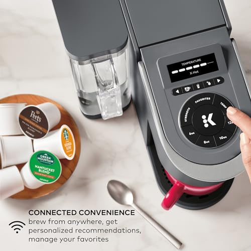 Keurig K-Supreme SMART Single Serve Coffee Maker With Wifi Compatibility, 4 Brew Sizes, And 66oz Removable Reservoir, Compatible with Alexa, Gray - Image 5