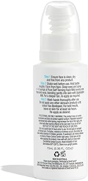 Bondi Sands PURE SelfTanning Face Mist Hydrating Lightweight Formula Gives a Natural Golden Glow Enriched with Hyaluronic Acid Vitamin C and Vitamin E Vegan Cruelty Free 70 mL236 Oz - Image 2