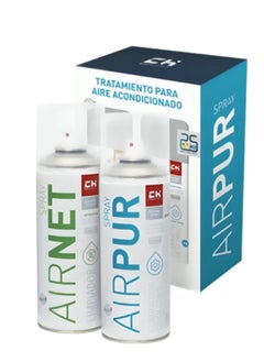سي إتش كيميكا مجموعة تنظيف وتعقيم احترافية للمكيف المركزي - Airnet Spray + AirPur Spray  - Image 1