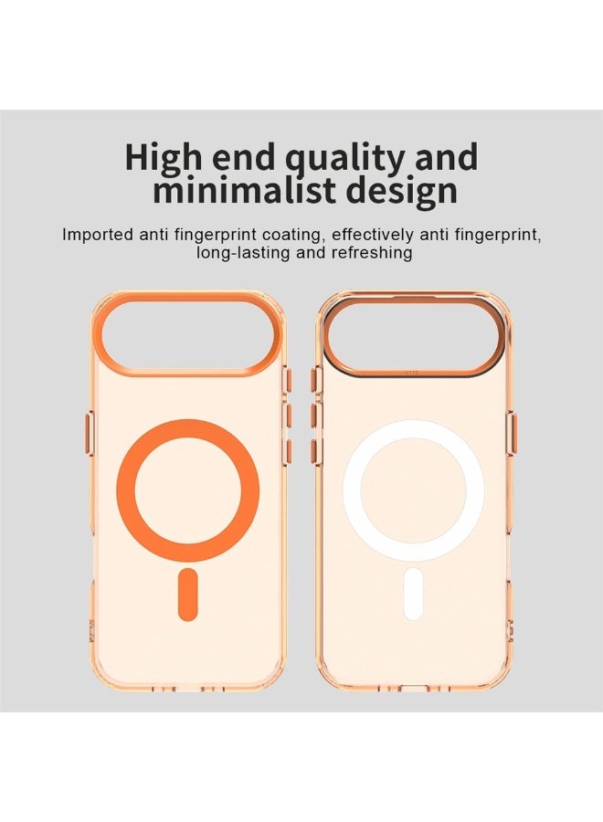 Denx Magsafe Luxury Matte Case for iPhone 17 Air, Slim Magnetic Shockproof Cover, (Orange) - Image 4
