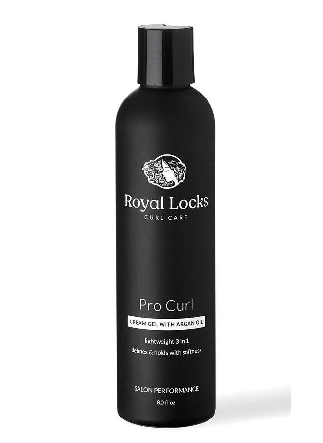 Royal Locks - Pro Curl Cream Gel ; Curly Hair Cream Gel ; Lightweight Curl Defining Cream With Argan Oil Antifrizz Styling Gel For Wavy Coily & Curly Hairnew & Improved Formula (8 Fl Oz) - Image 1