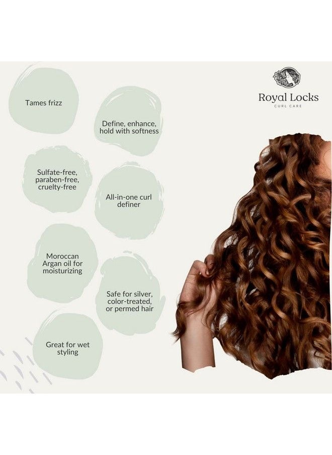 Royal Locks - Pro Curl Cream Gel ; Curly Hair Cream Gel ; Lightweight Curl Defining Cream With Argan Oil Antifrizz Styling Gel For Wavy Coily & Curly Hairnew & Improved Formula (8 Fl Oz) - Image 1