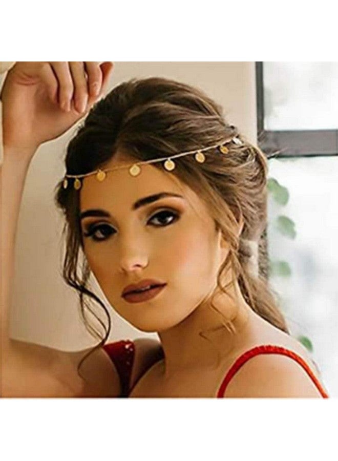 Dreamin Dreamyn Vintage Coins Head Chain Gold Sequins Hair Jewelry Gypsy Cosume Hair Chain Jewelry For Women And Girls  - Image 2