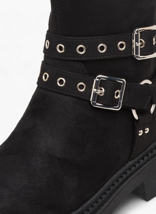 Flora Bella By Shoexpress Women Buckle Detail Ankle Boots - Image 5