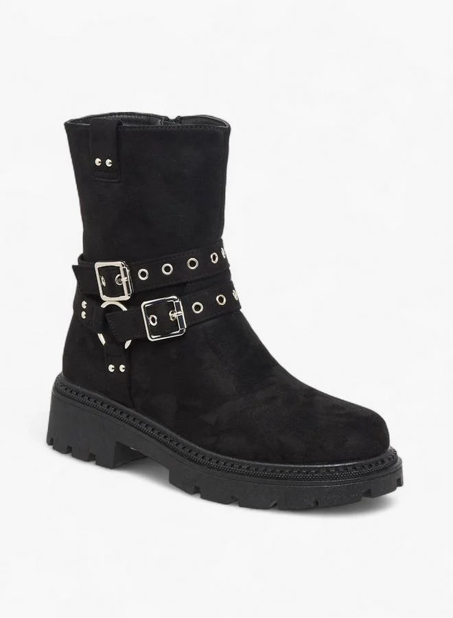 Flora Bella By Shoexpress Women Buckle Detail Ankle Boots