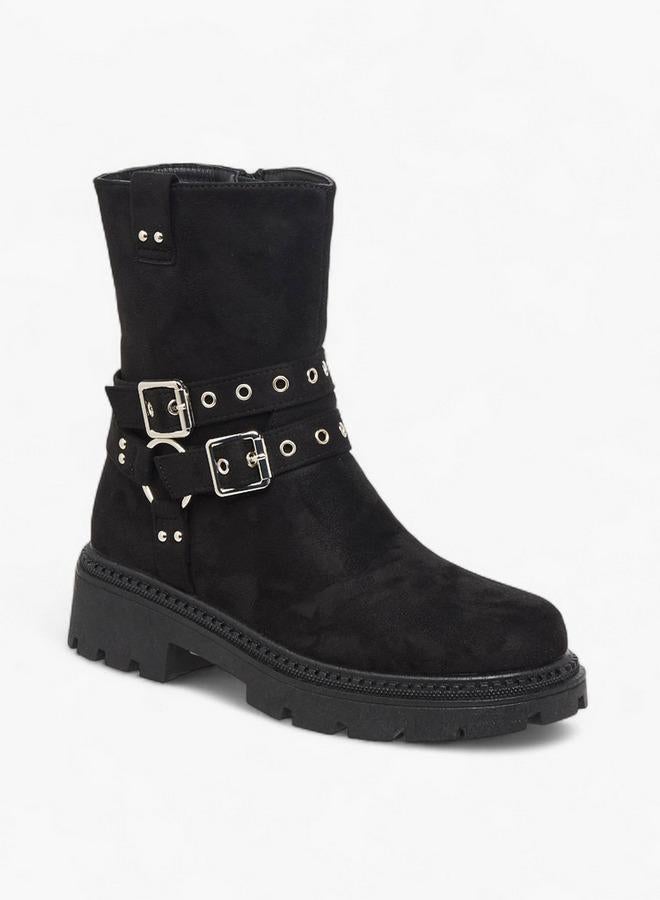 Flora Bella By Shoexpress Women Buckle Detail Ankle Boots - Image 1