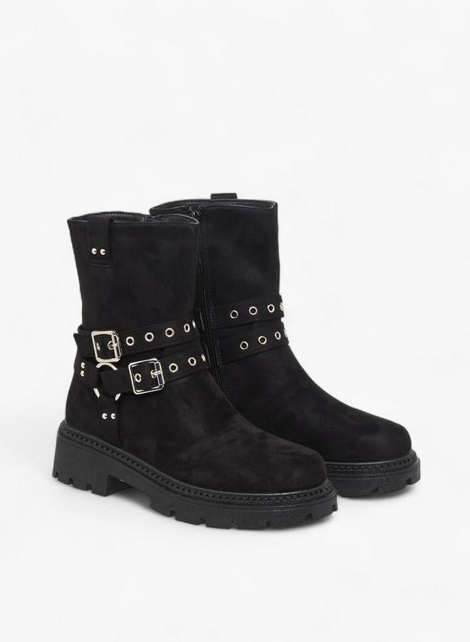 Flora Bella By Shoexpress Women Buckle Detail Ankle Boots - Image 2