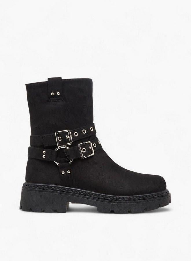 Flora Bella By Shoexpress Women Buckle Detail Ankle Boots - Image 3