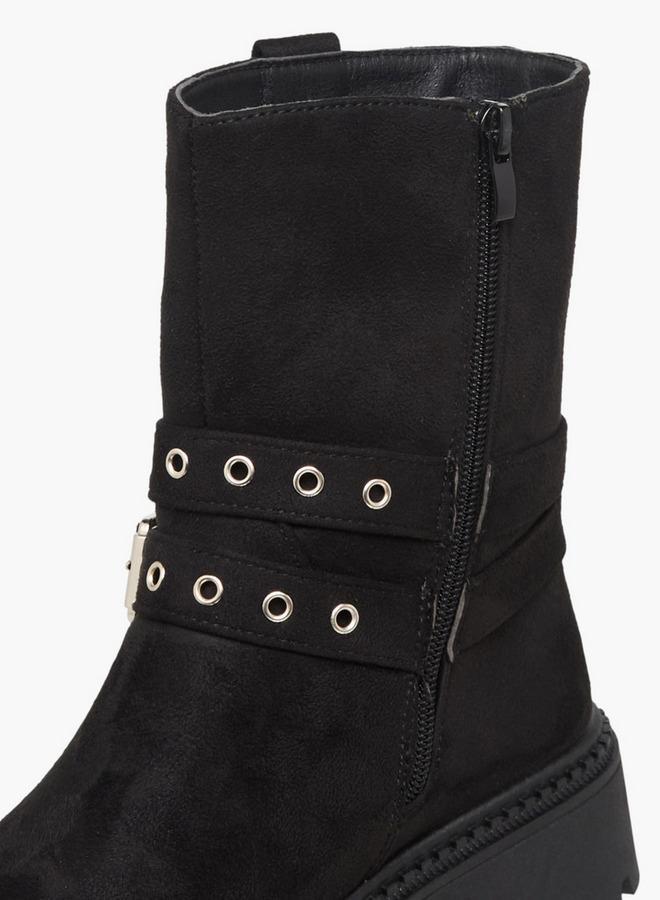 Flora Bella By Shoexpress Women Buckle Detail Ankle Boots - Image 4