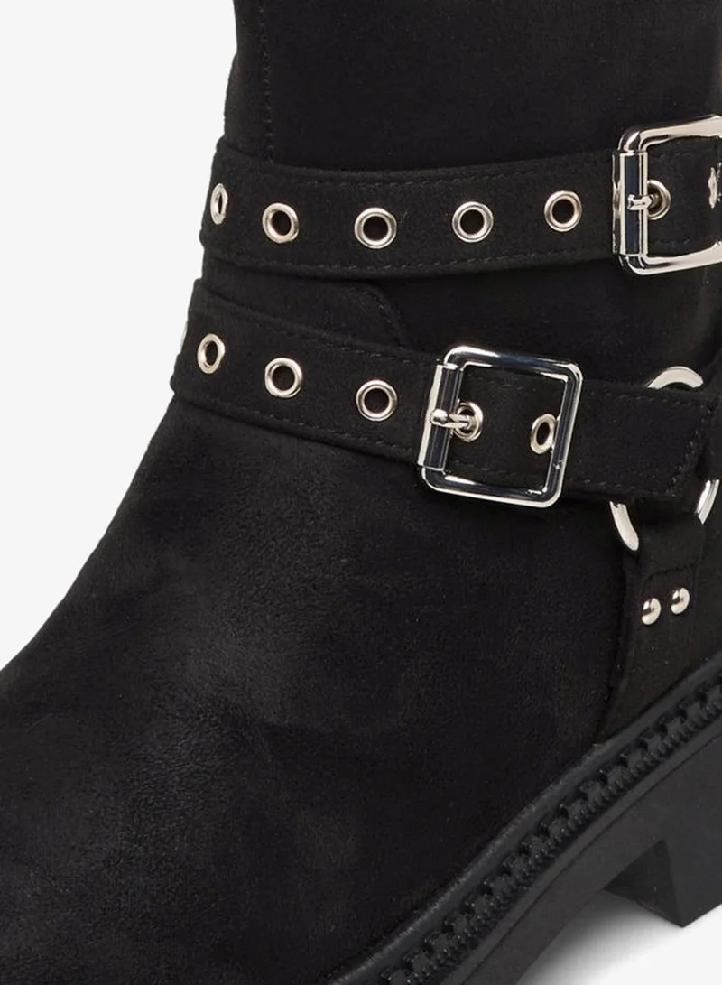 Flora Bella By Shoexpress Women Buckle Detail Ankle Boots