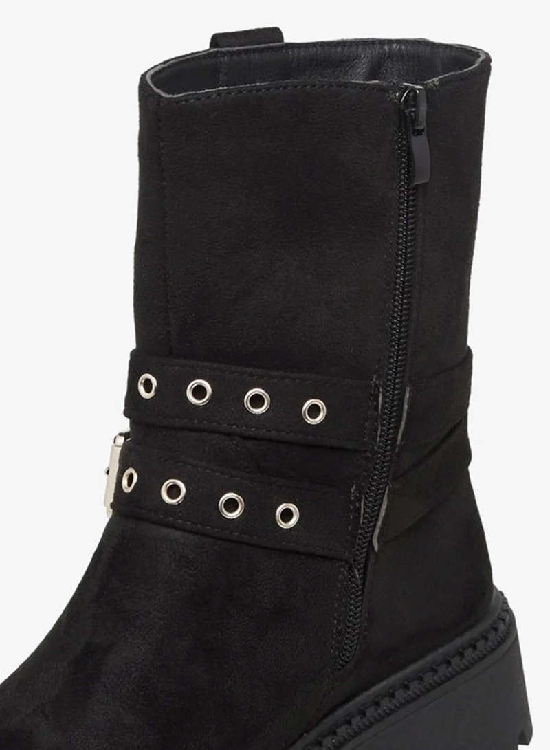 Flora Bella By Shoexpress Women Buckle Detail Ankle Boots