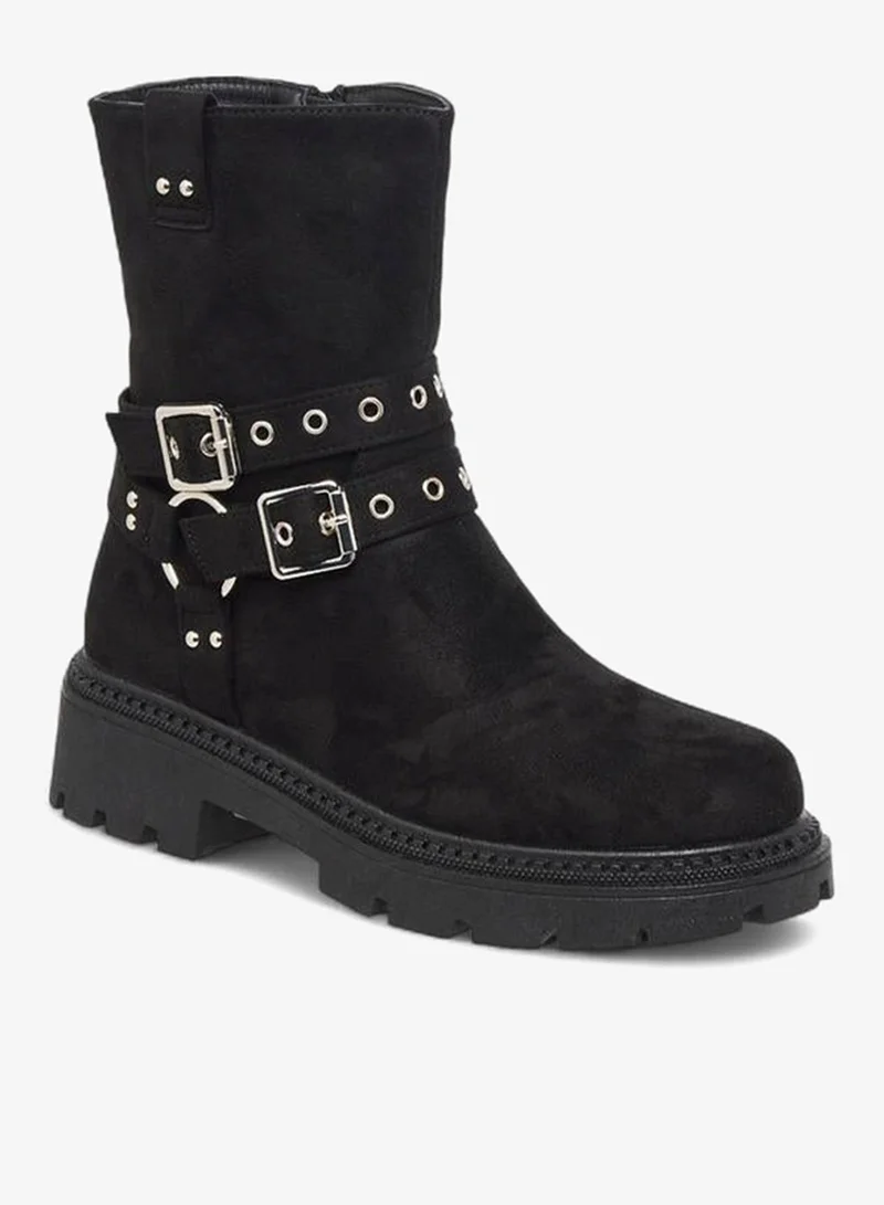 Flora Bella By Shoexpress Women Buckle Detail Ankle Boots