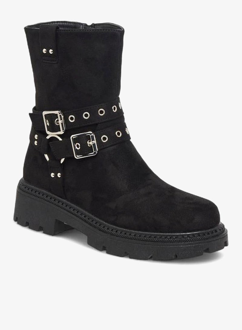 Flora Bella By Shoexpress Women Buckle Detail Ankle Boots - Image 3