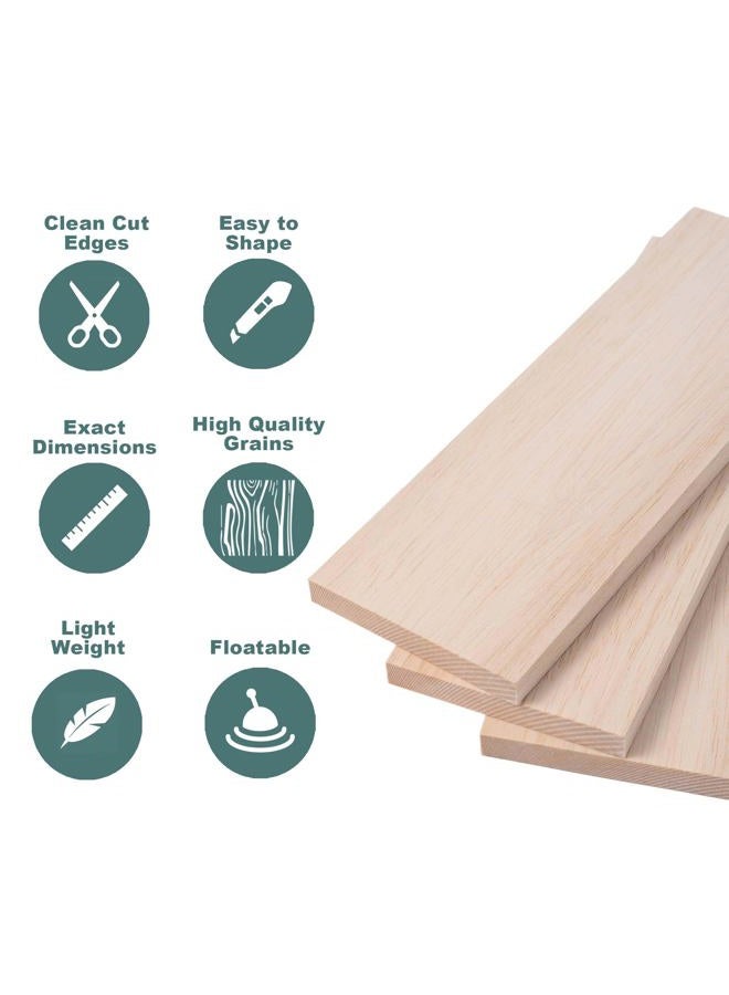 Craftiff Balsa Wood Sheets 1/2" Inch Thick 12" x 4" Unfinished Wooden Board by Craftiff (5 Pack) (5) - Image 3