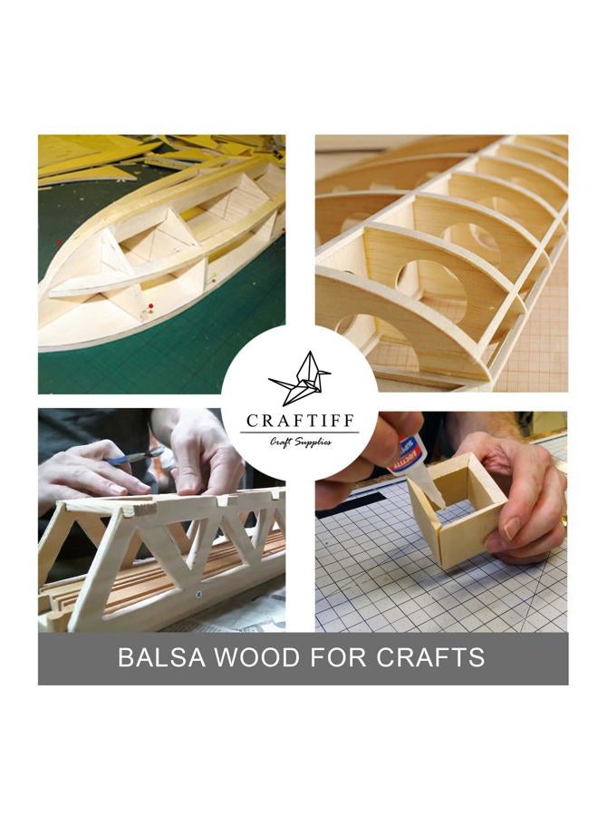 Craftiff Balsa Wood Sheets 1/2" Inch Thick 12" x 4" Unfinished Wooden Board by Craftiff (5 Pack) (5) - Image 5