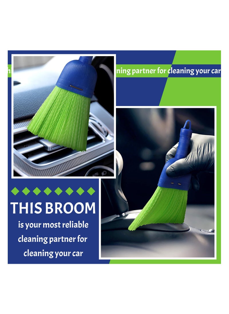 SYOSI - 2 Pcs Whisk Broom Poly Fiber Handheld Brush, Short Handle Hand Broom for Multi Surface Sweeping, Small Hand Broom Brush for  Cleaning Inddoor Porches Floors Decks Driveways Dirt Dust - Image 1
