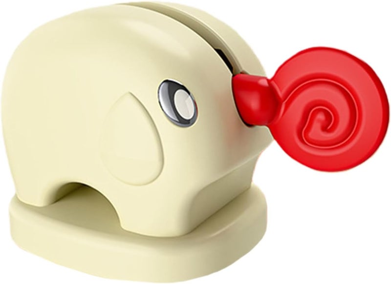 Red Elephant Toothpaste Tube Roller Dispenser With Suction Cup Space Saving Countertop Organizer - Image 1