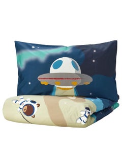 Zaboon Duvet Cover And Pillowcase, Space/Blue, 150X200/50X80 Cm  - Image 1