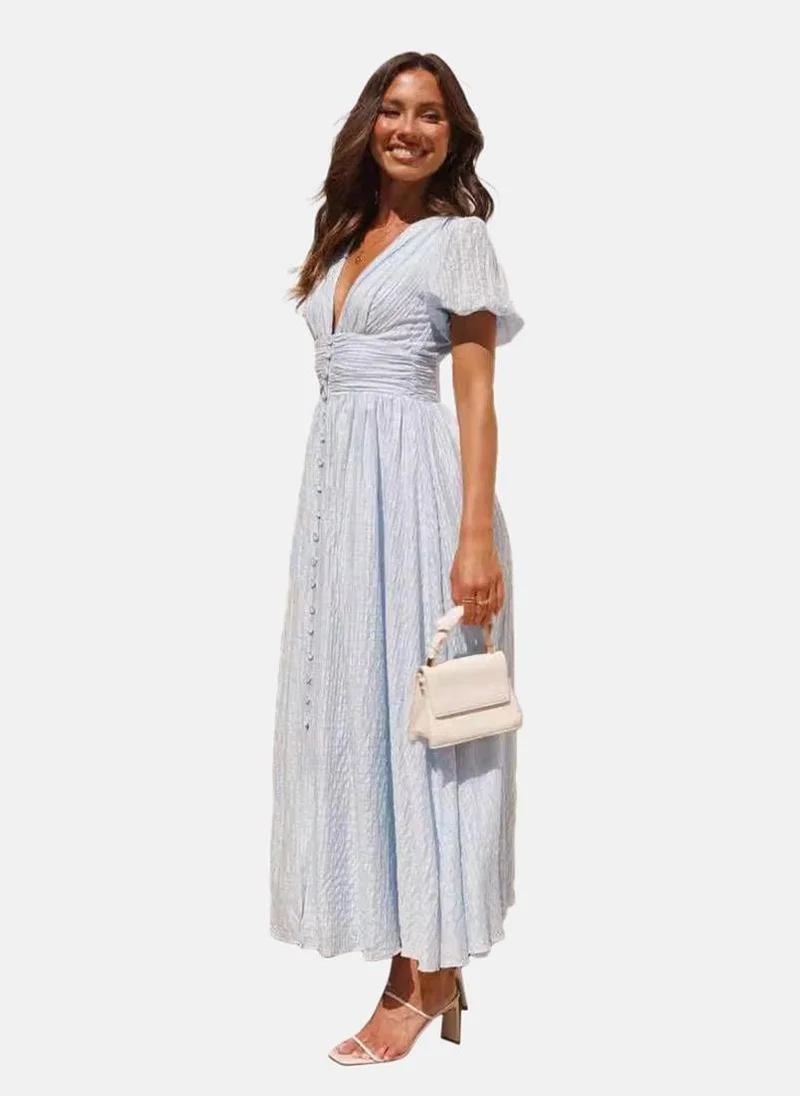 YUNIQEE Textured Button-Front Dress