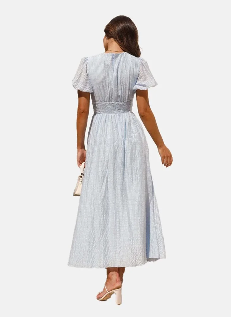 YUNIQEE Textured Button-Front Dress