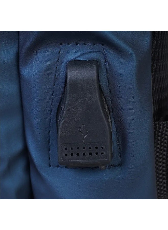 شنطة كروس ووتر بروف للرجال، 4 سوستة، 30×18 سم - بترولي - Image 4