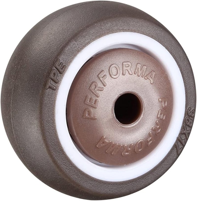 1 Inch 25mm TPE Ultra Quiet Rubber Caster Wheels With Brake 60kg Capacity 4 Pcs - Image 4