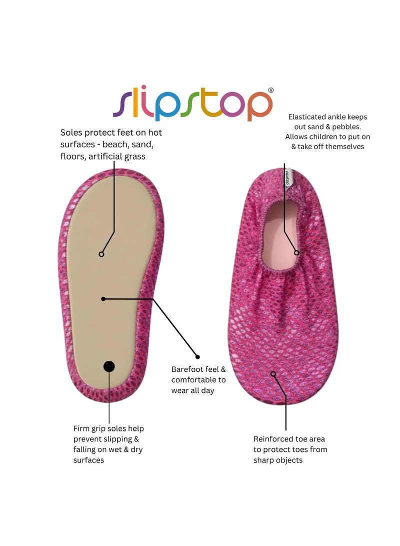 Slipstop pink Slipstop Rubin Kids Non Slip Water and Beach Shoes Lightweight Quick Dry Swim Ready Footwear for Babies and Children for Women | Best Price UAE