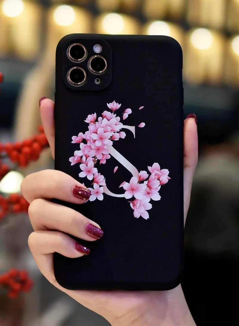Flower & Letter Graphic Case Compatible With iPhone  - Image 1